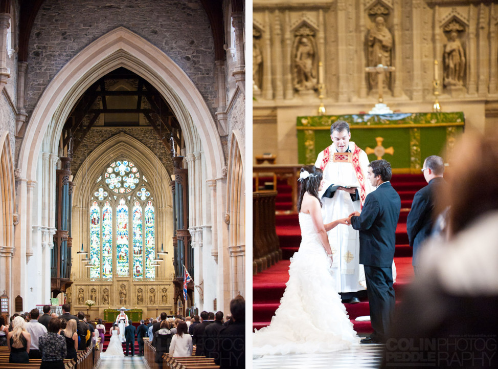 The wedding ceremony.