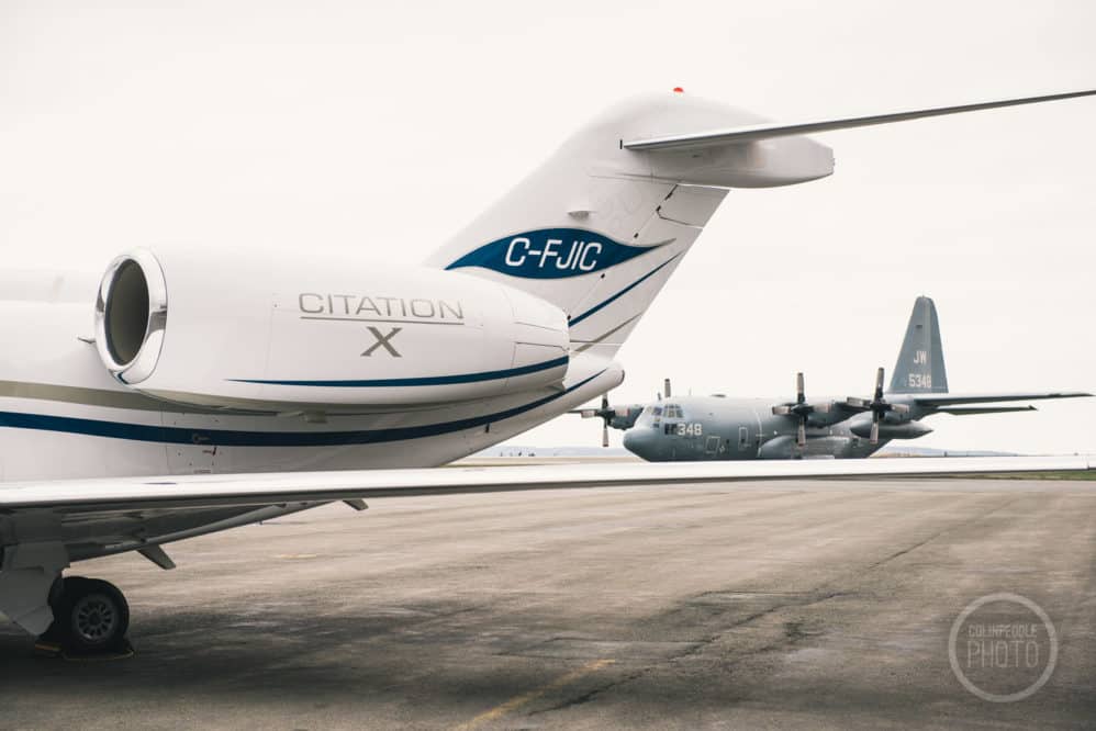 USAF hides behind a Citation X