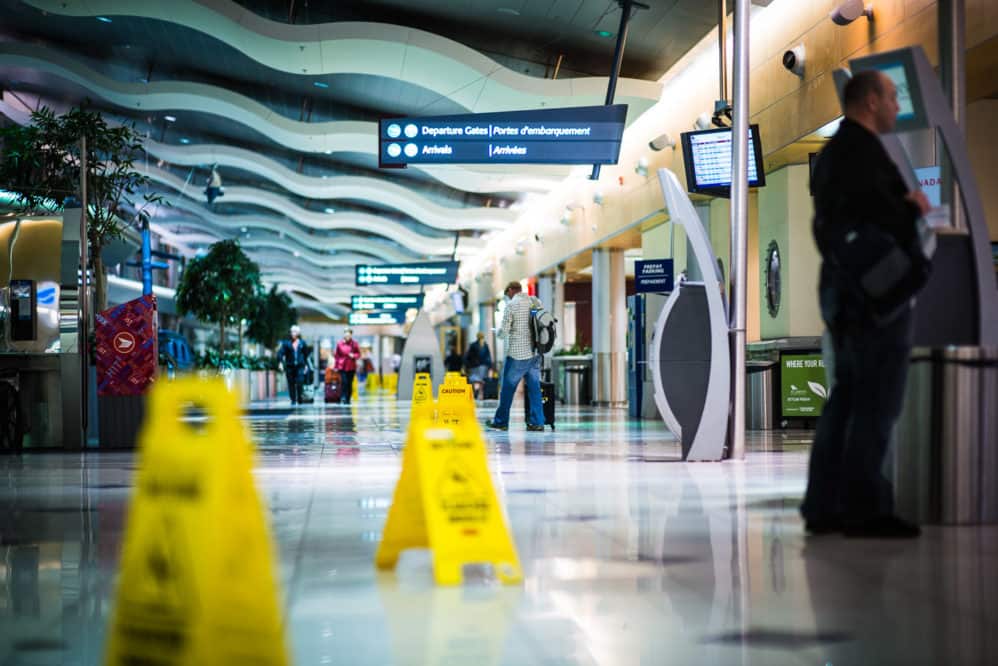 A shot inside the St. John's International Terminal.