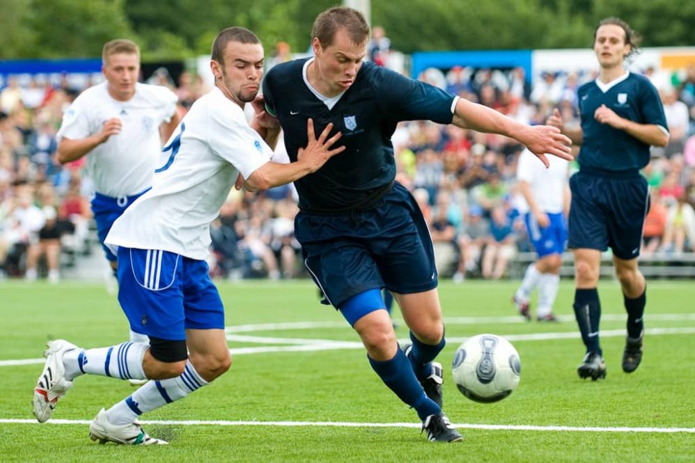 Soccer players in the Challenge Cup 2008