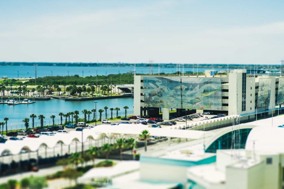 Cruise port terminal in Port Canaveral, Florida, USA