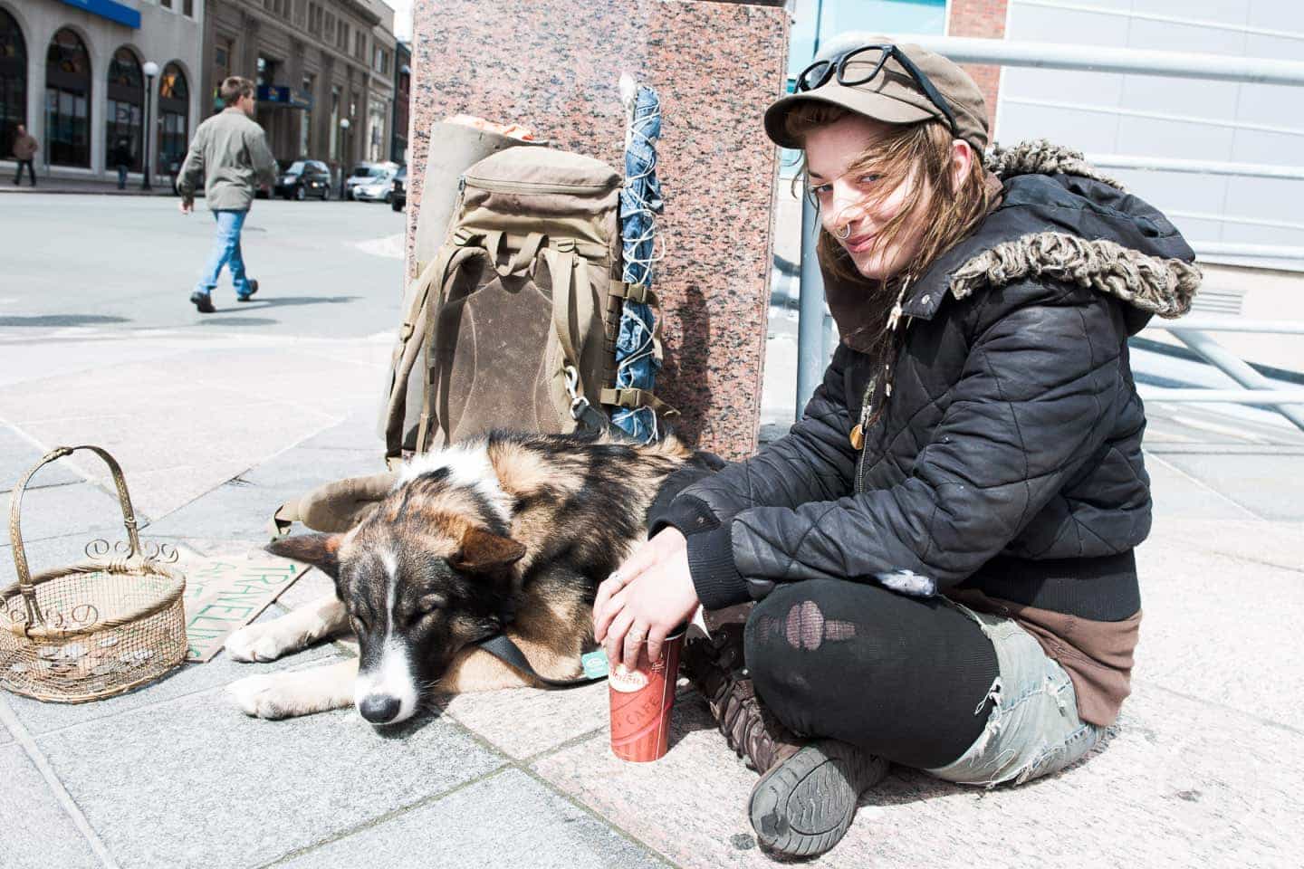 This was Michaela, a girl that was on the streets of St. John's as she backpacked her way across Canada.