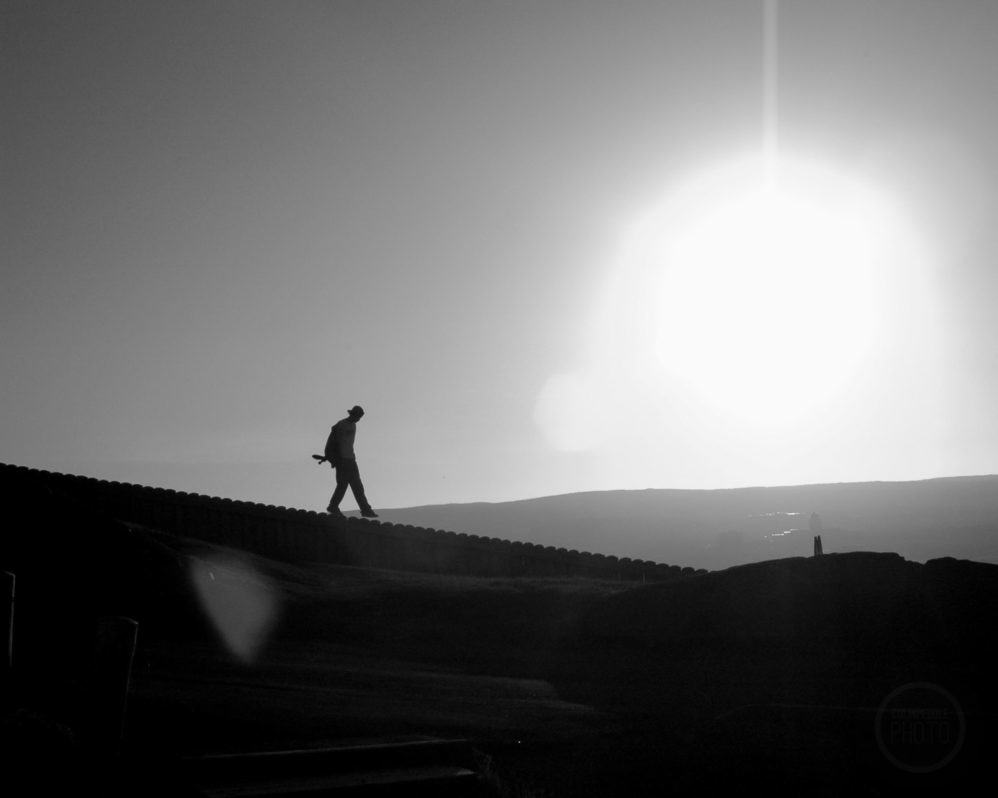 Ryan Pryor walking along Signal HIll.