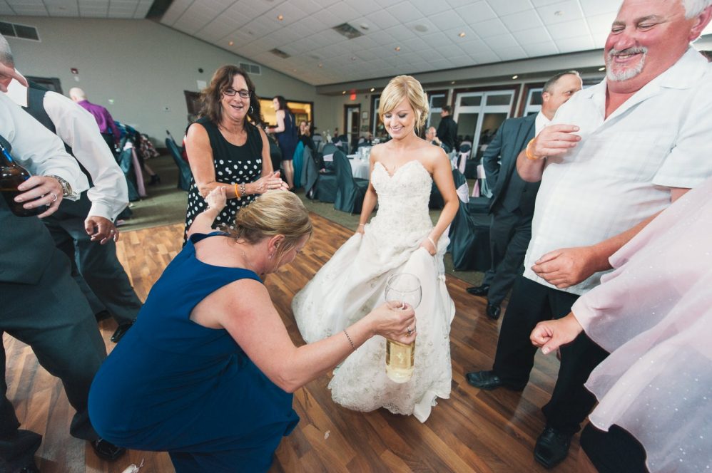 The bride and her mom are dancin!