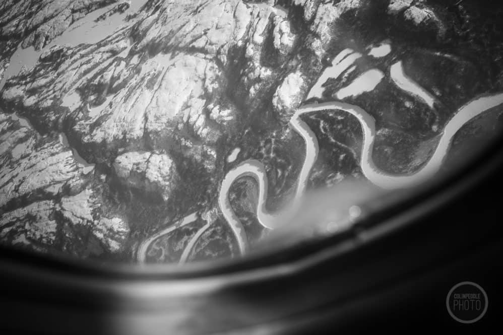 I snapped this cool picture of a big frozen river above Labrador