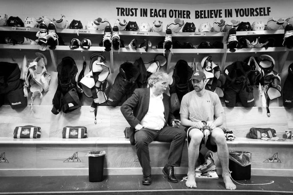 Telegram sports reporter and legend, Brendan McCarthy interviews St. John’s IceCaps defense man Travis Ramsey.